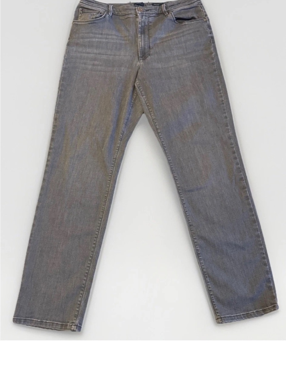 J. Jill High Rise Straight Leg Jeans Women’s 14 Grey Denim Stretch Comfort EUC